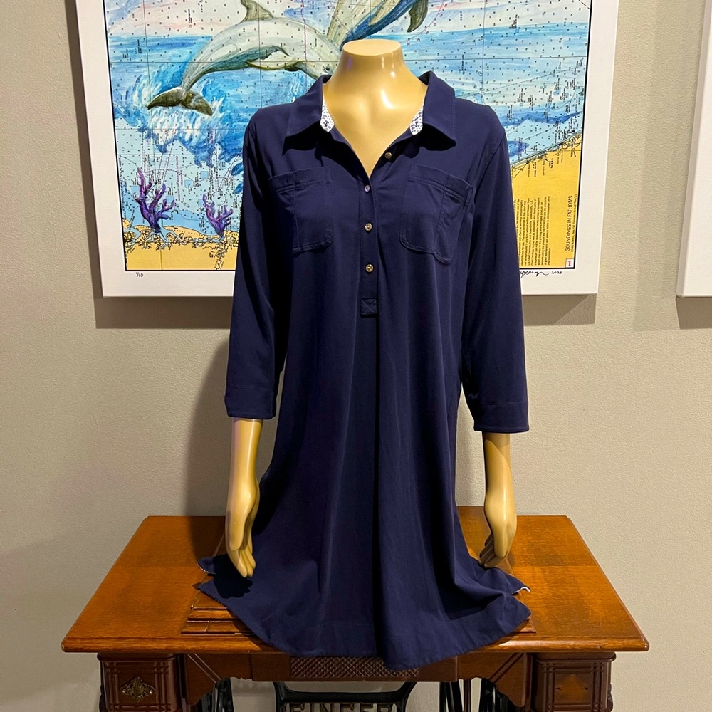 Spartina 449 Polo Dress in Navy - XL